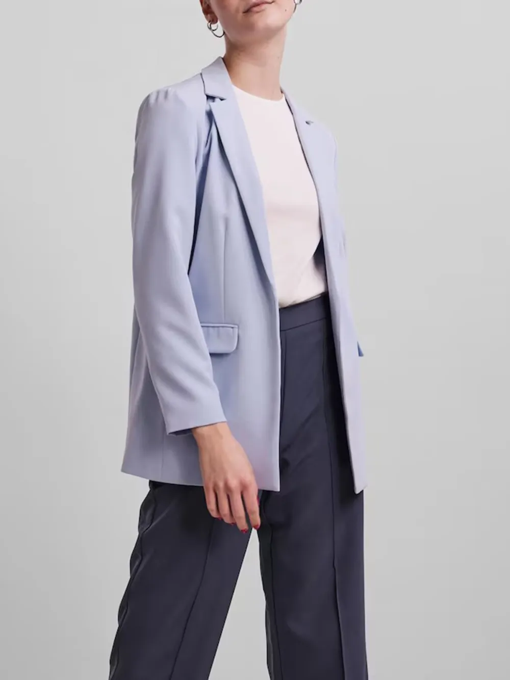Plain Colored Without Fasteningl Blazer