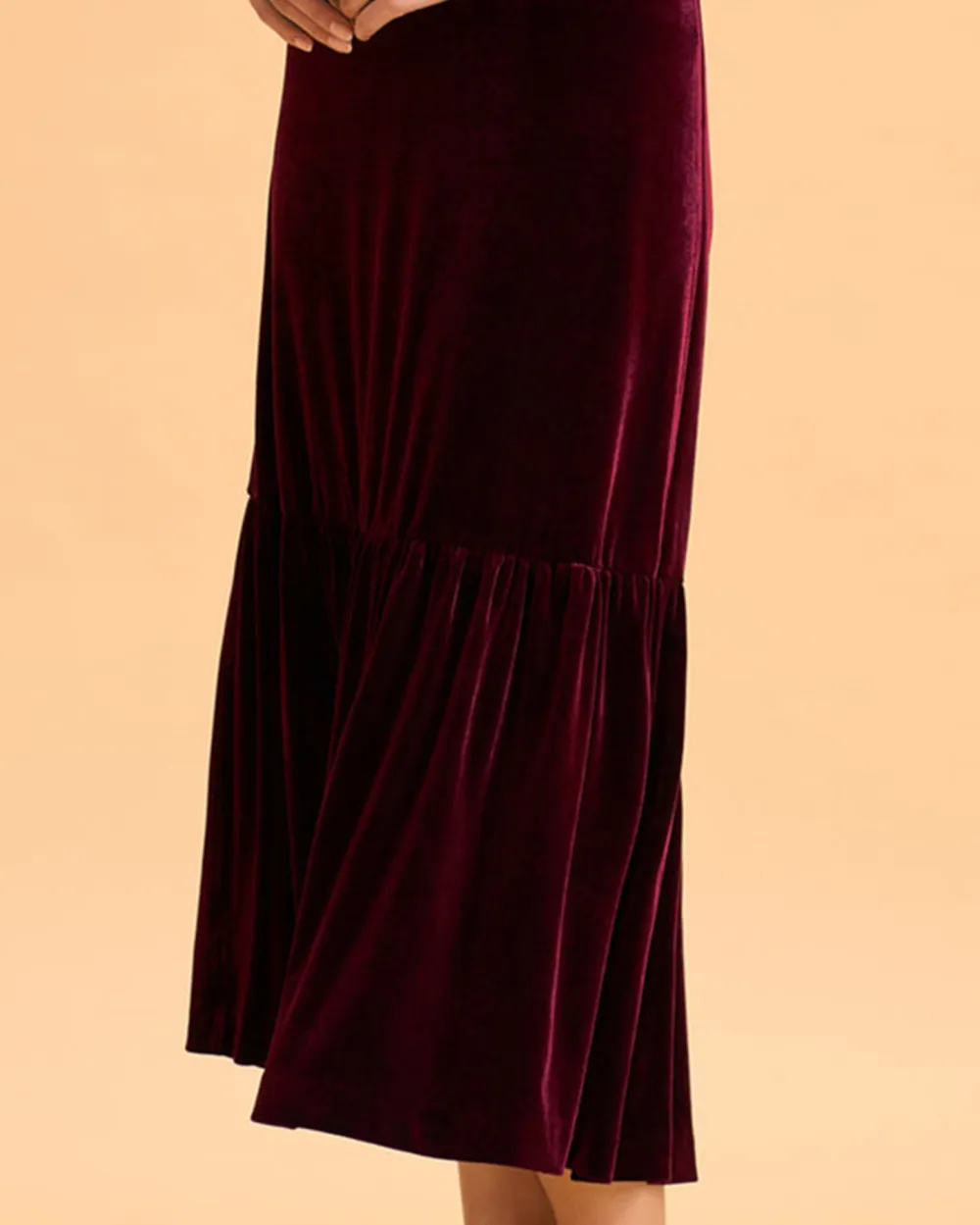 Velvet Midi Skirt