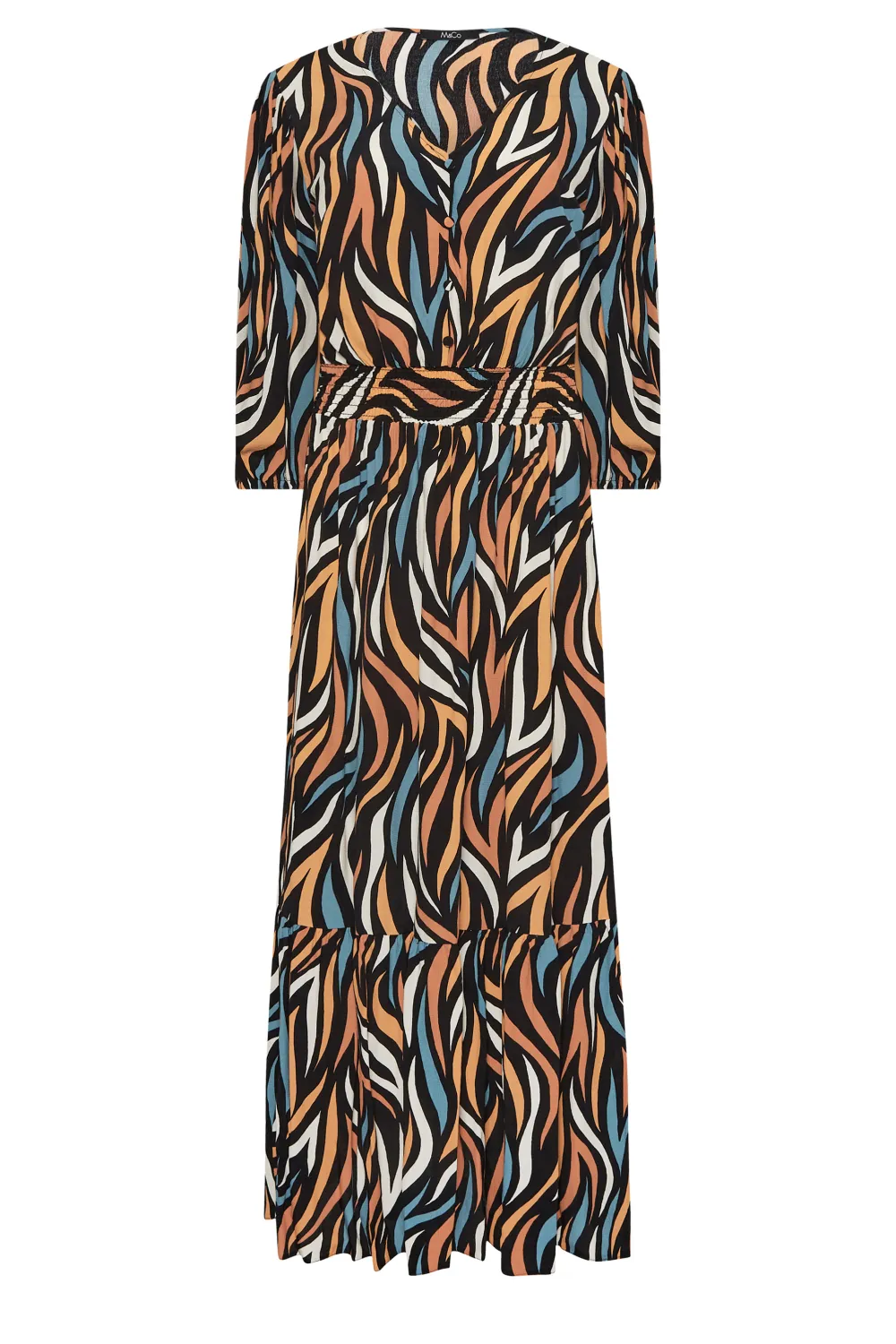 M&Co Black Abstract Print Maxi Dress