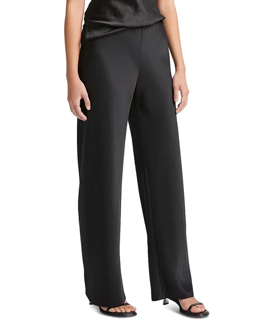 High Waist Fluid Bias Pants