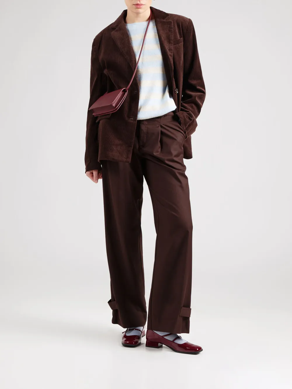 Striped Crew Neck Long Sleeve Sweaters