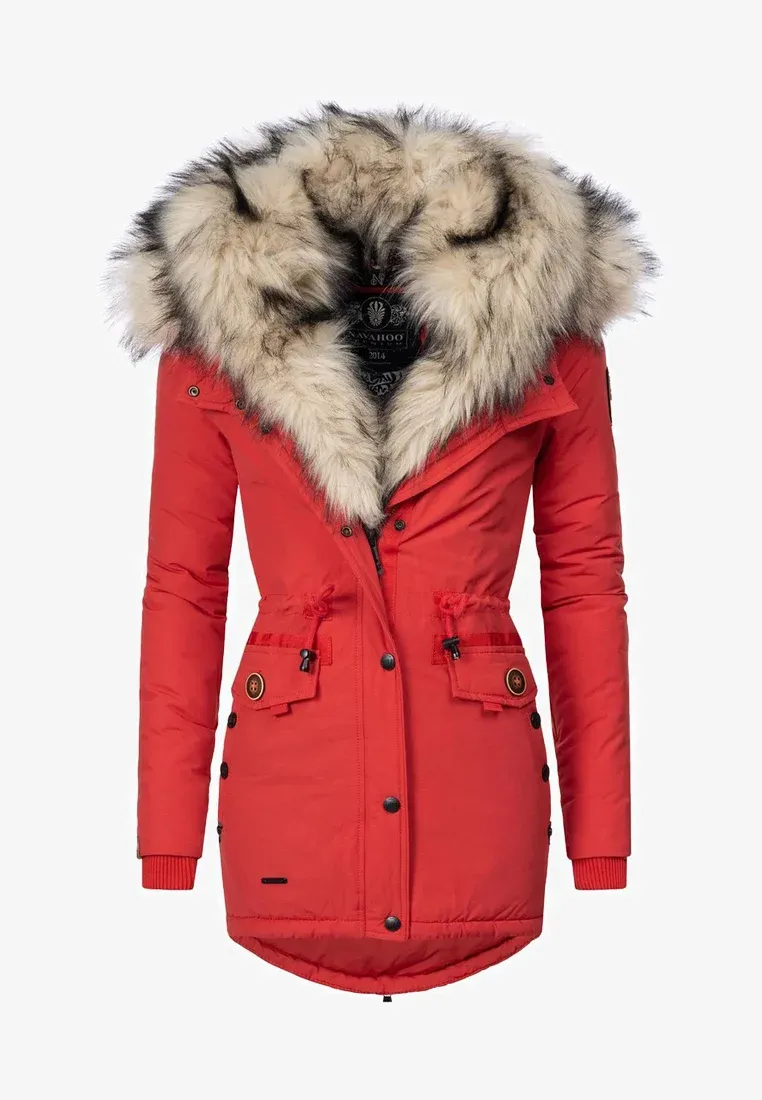 Ladies Winter Thicken Windproof Parka Pink