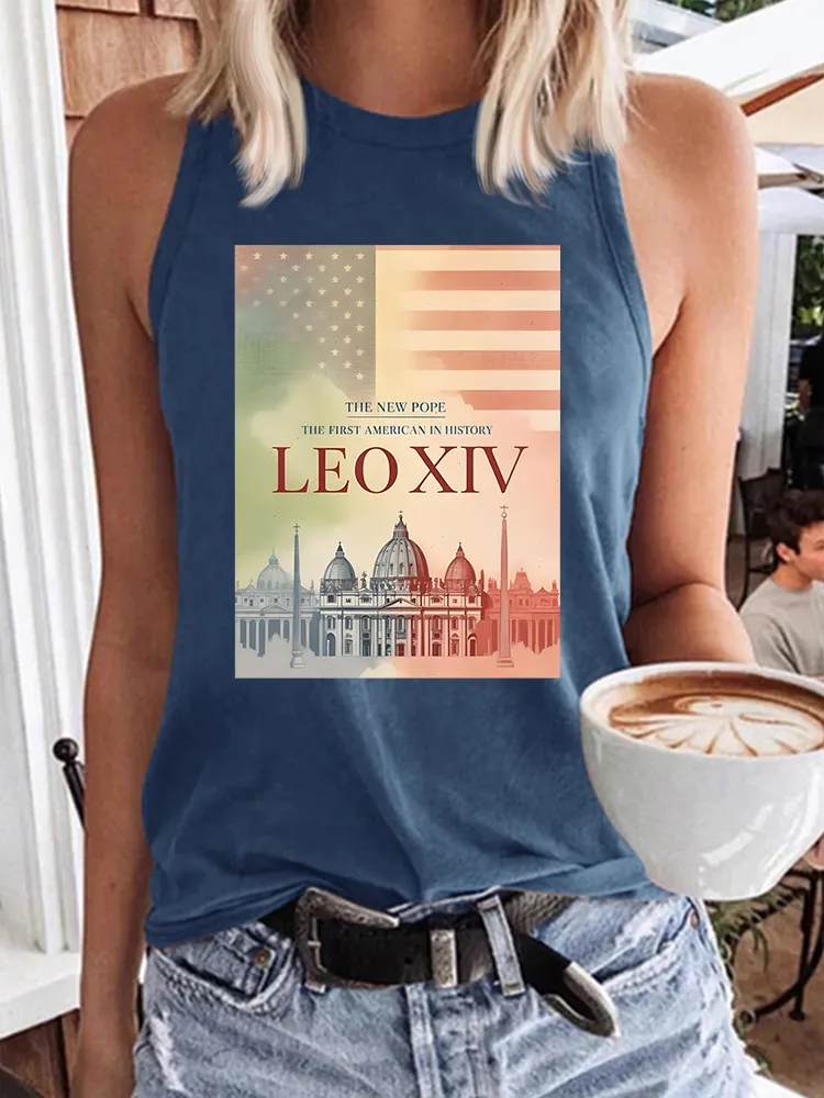 Women's Pope Leo Xiv First America Pope Crew Neck Vest