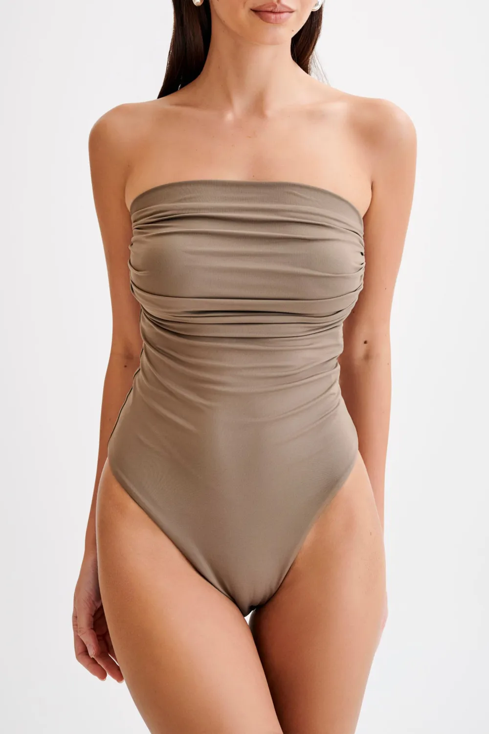 Recycled Nylon Ruched Bodysuit