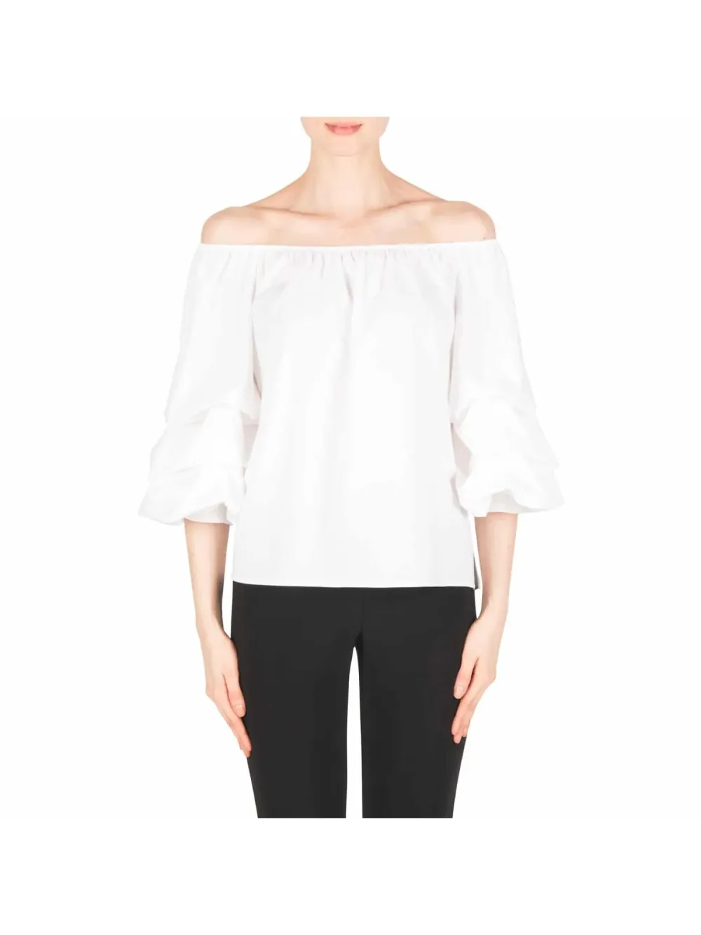 White Off - Shoulder Puff - Sleeve Top