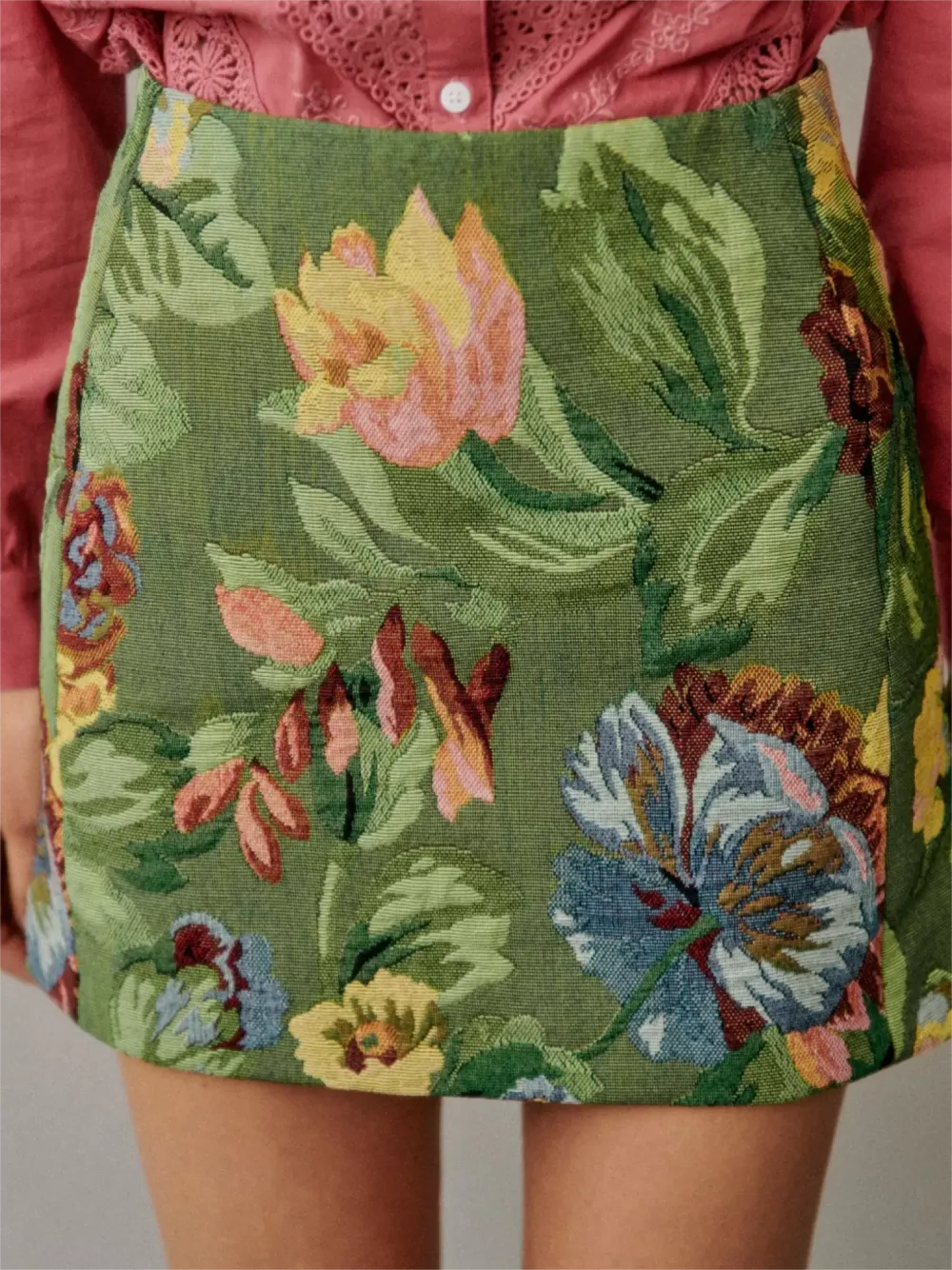 Daily Plants Print Skirt