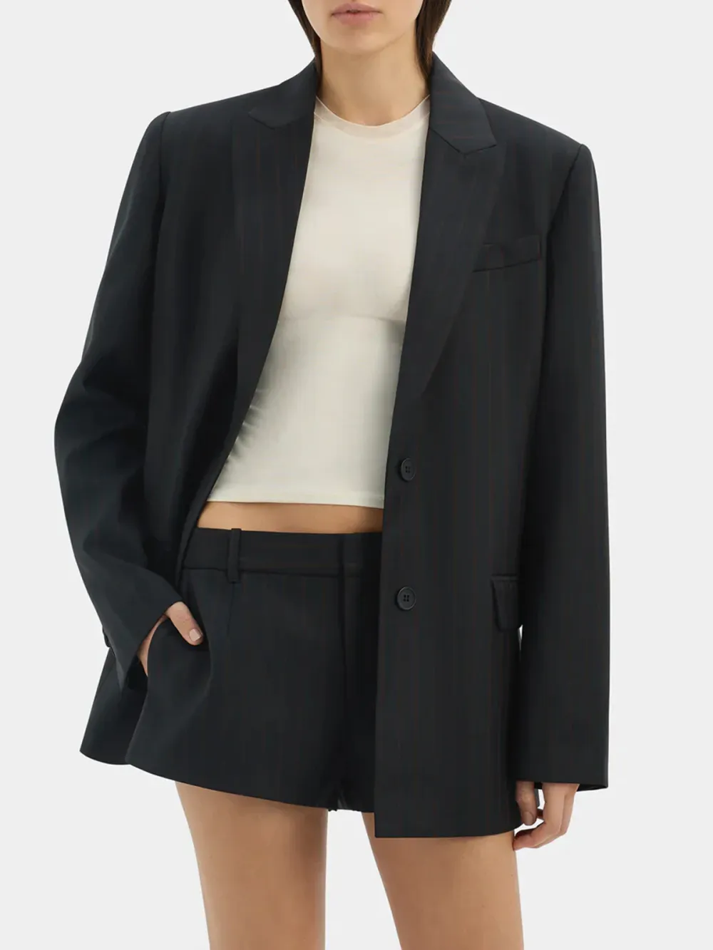 Casual Style Red Pinstripe Short