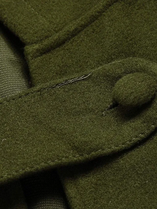 Women's Winter Coat Cloak / Halloween Xmas Capes Long Layered Coat Warm Windproof Overcoat Fall Single Breasted Hooded Coat Green Black Blue Gray Christmas Crewneck S M L XL / Winter