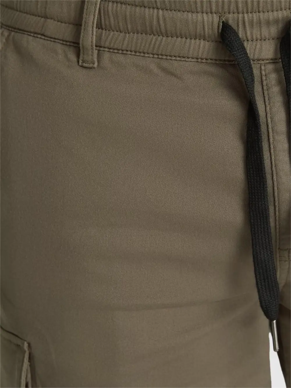 KHAKI KNIT CARGO SHORTS