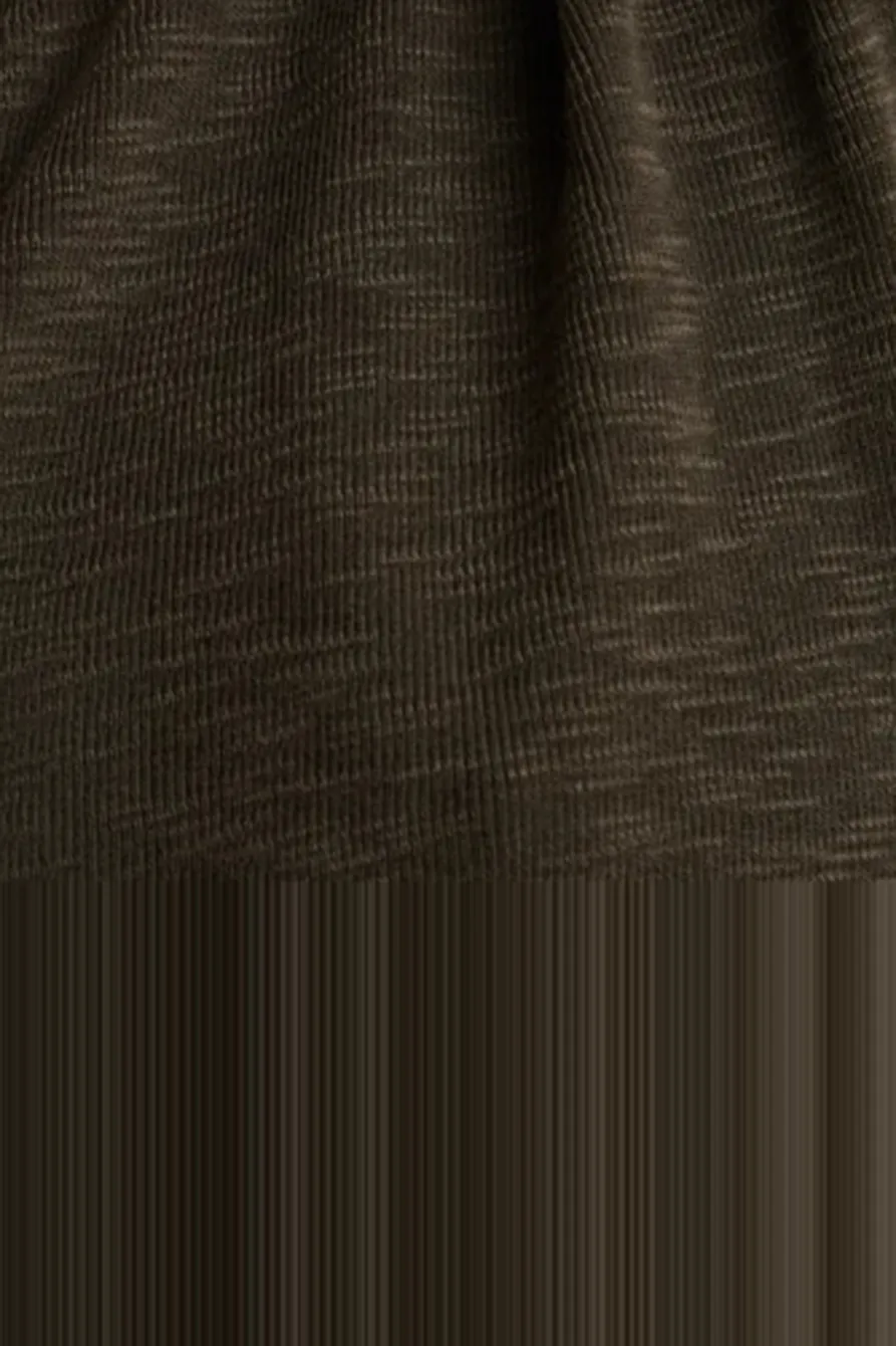 Asphalt Crochet Trim Short Sleeve Henley