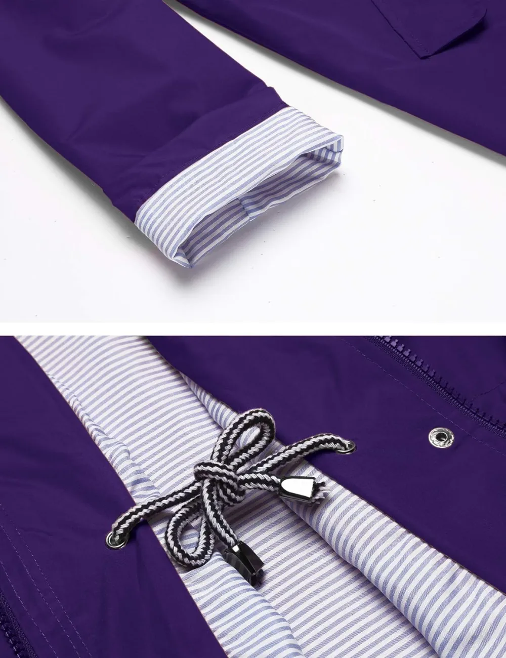 LOMON Raincoat Women Waterproof Long Hooded Trench Coats Lined Windbreaker Travel Jacket S-XXL