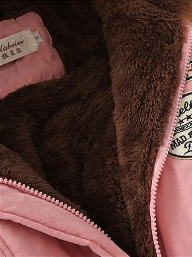 Women's Winter Coat Fleece Lined Parka Thermal Warm Windproof Puffer Jacket with Pocket Hooded Heated Jacket Fall Outerwear Drawstring Outdoor Street Fashion Casual Outerwear