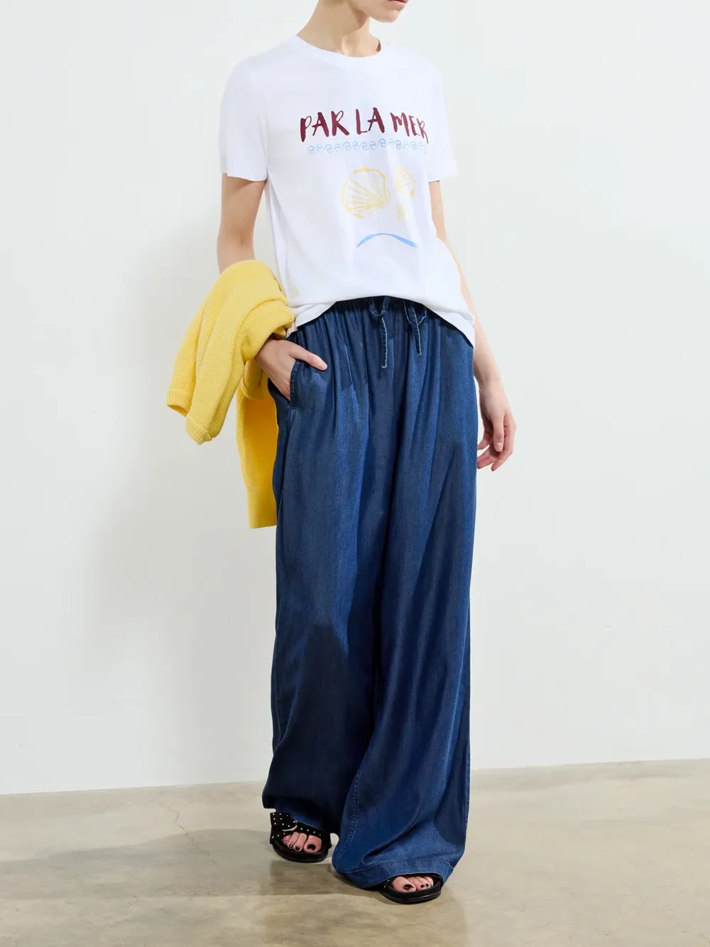 Soft Coastal Print Cotton T-Shirt