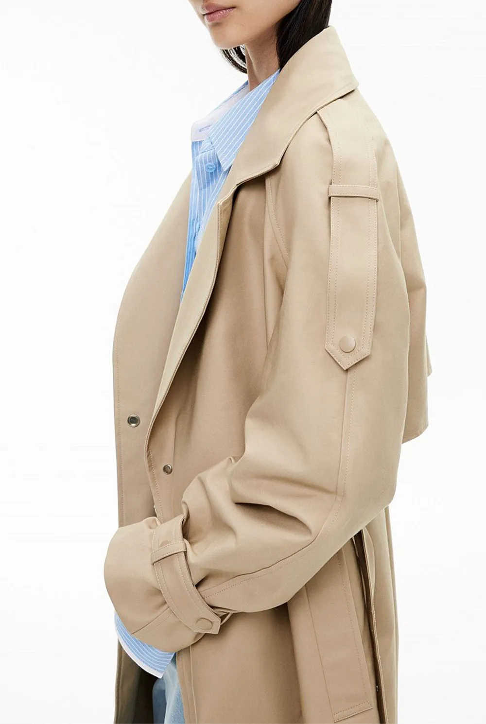Elegant Long Women's Trench Coat