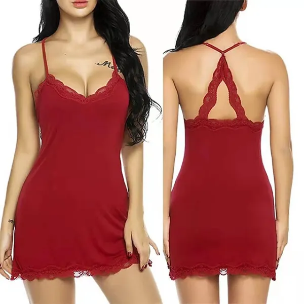 Women's Pajamas Nightgown Dress Pjs Pure Color Simple Casual Comfort Xmas Party Home Christmas Spandex Straps Sleeveless Summer Spring Black Red