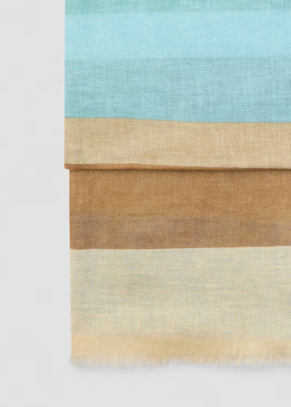 Striped Linen-Blend Casual Style Scarf