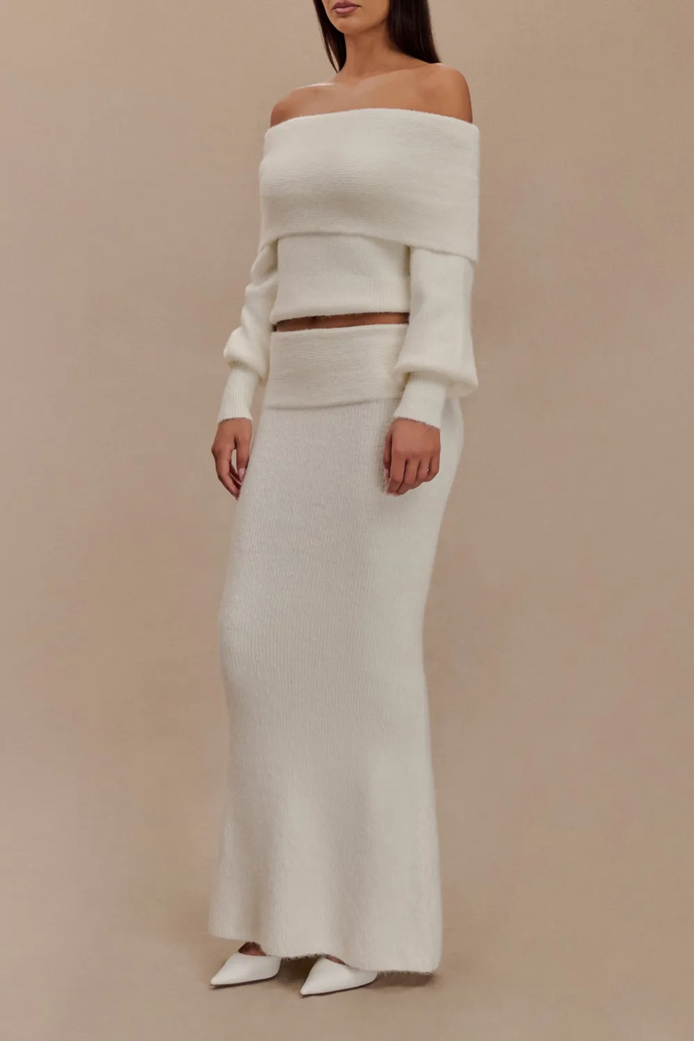 Knit Skirt With Maxi Overlay