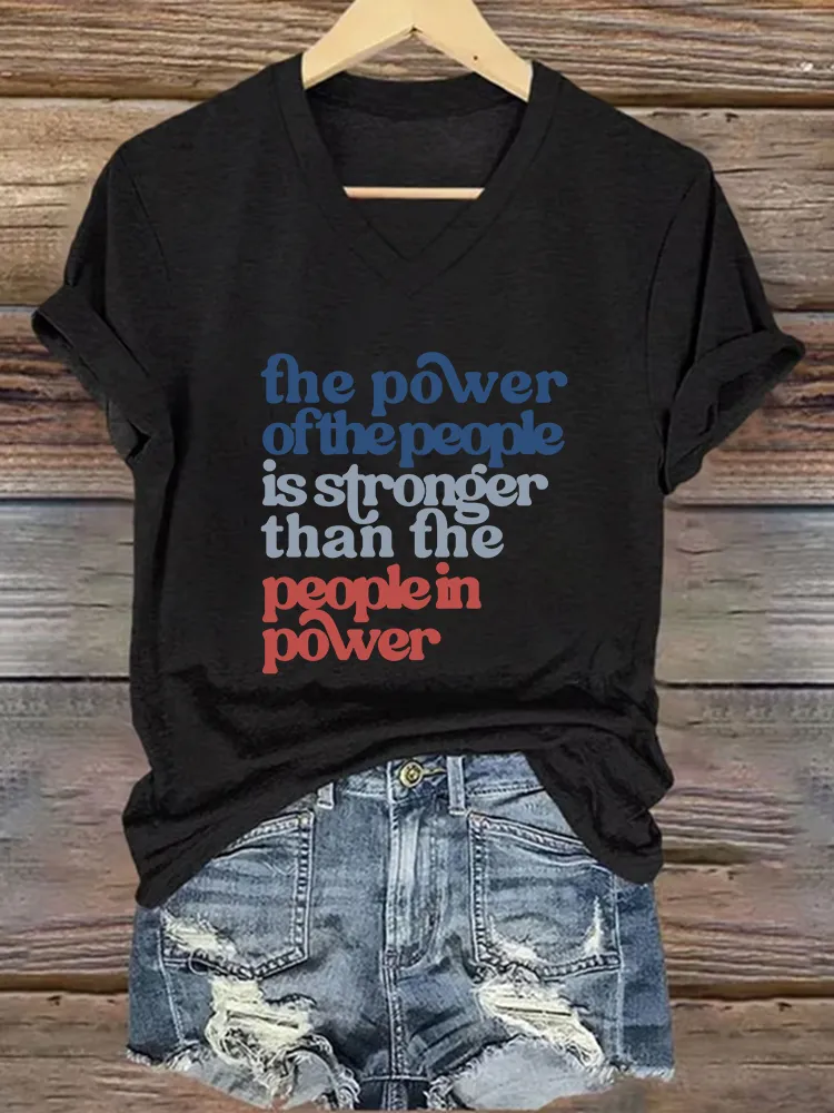 Women'S We Are Canada Strong The Power Of The People Is Stronger Than The People In Power T-Shirt