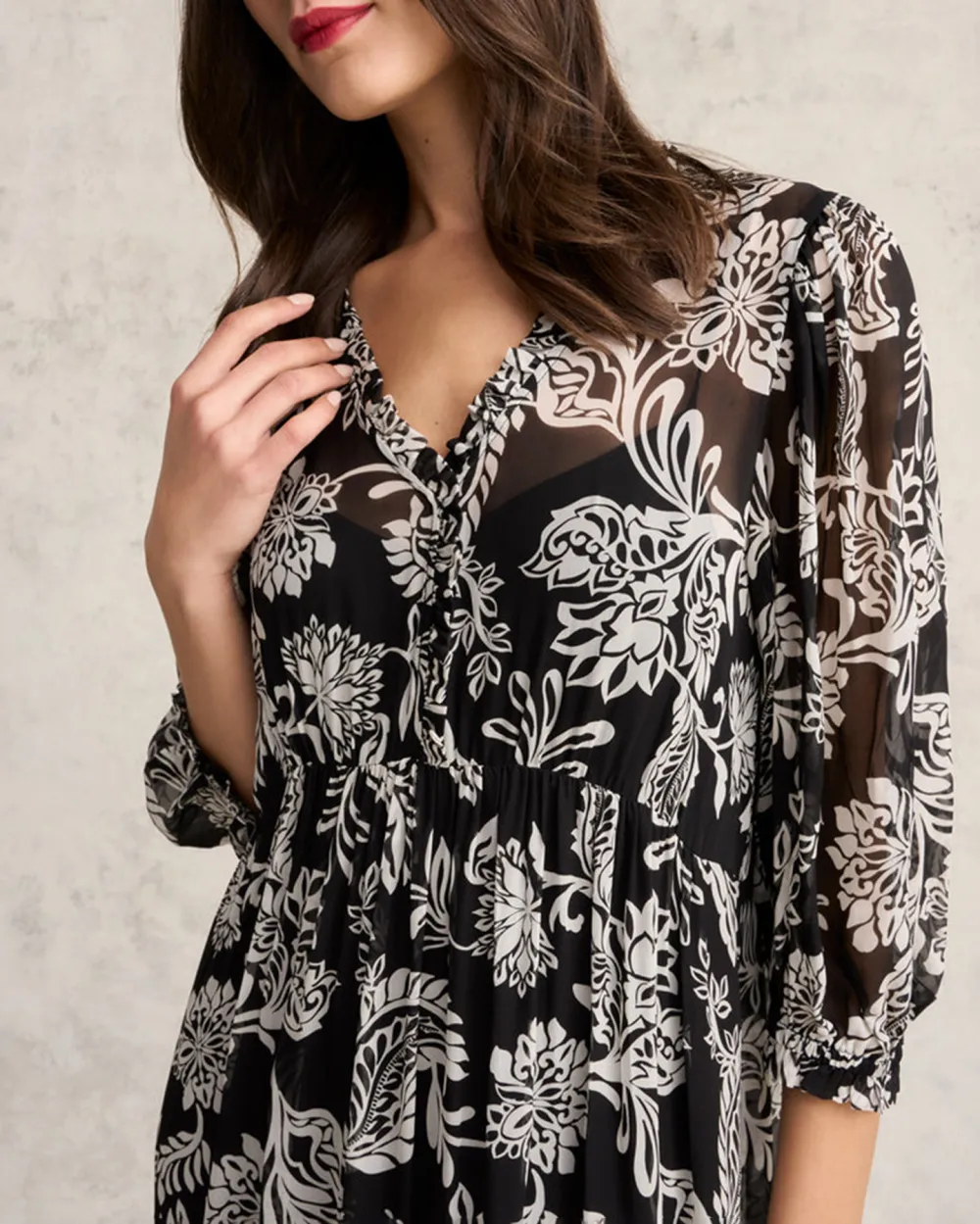 Printed Tiered Dress