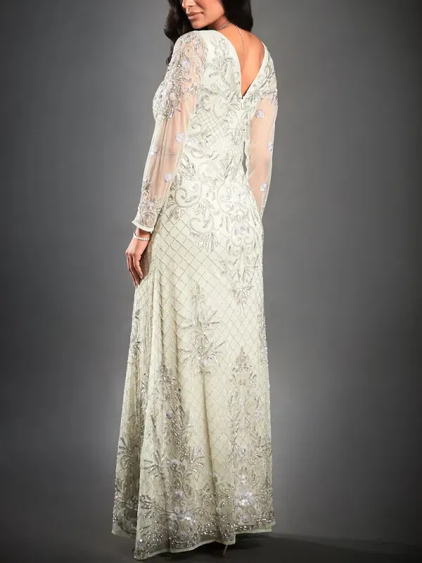 Floral Mint Green Plain Dress Long Dress