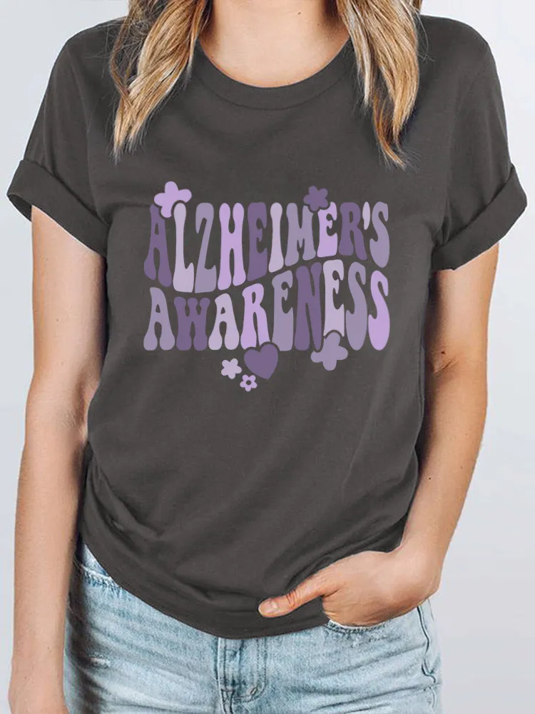 I Wear Purple For Someone Alzheimer's Awareness T-Shirt
