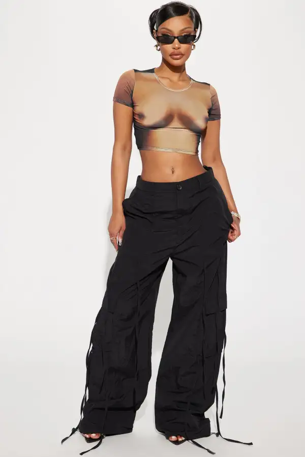 Lust For You Mesh Top - Black