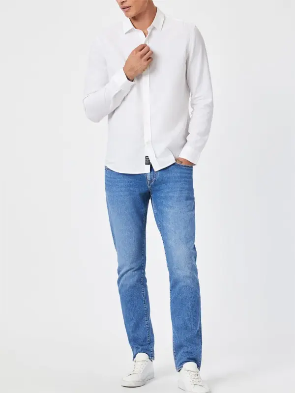 Classic White Button - Up Shirt for Men