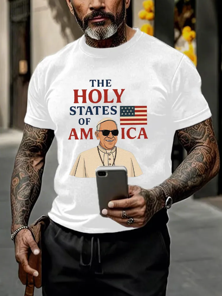 Men'S The Holy States Of America Printed T-Shirt