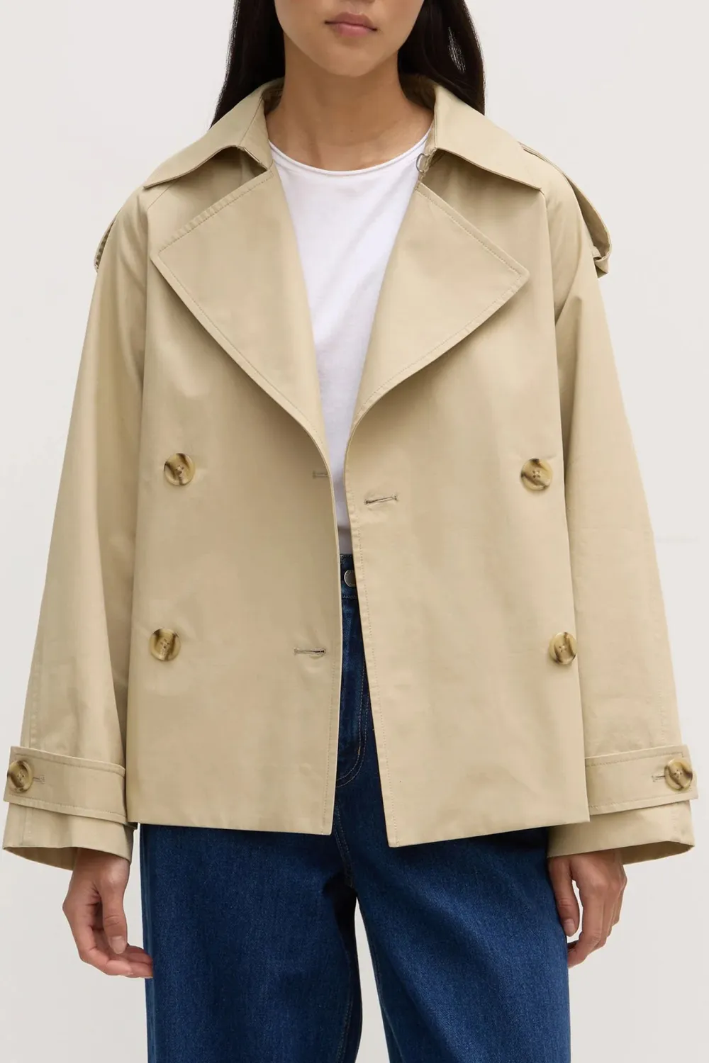 Cotton Off Shoulder Jacket