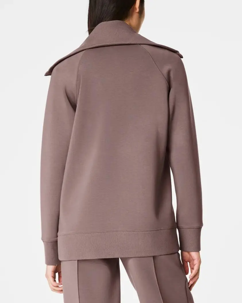 Relaxed Full Zip Casual Tunic