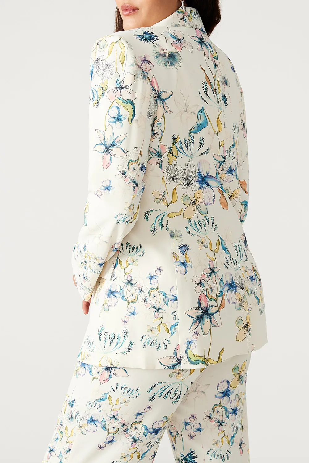 LAPEL BLAZER FLORAL