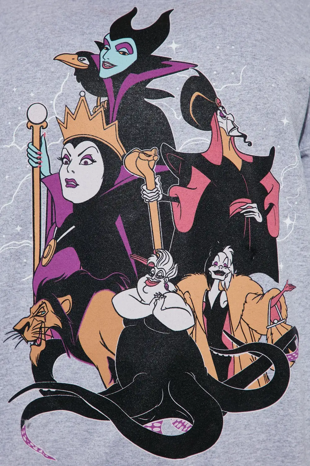 Disney Villains Crew Neck Sweatshirt - Grey