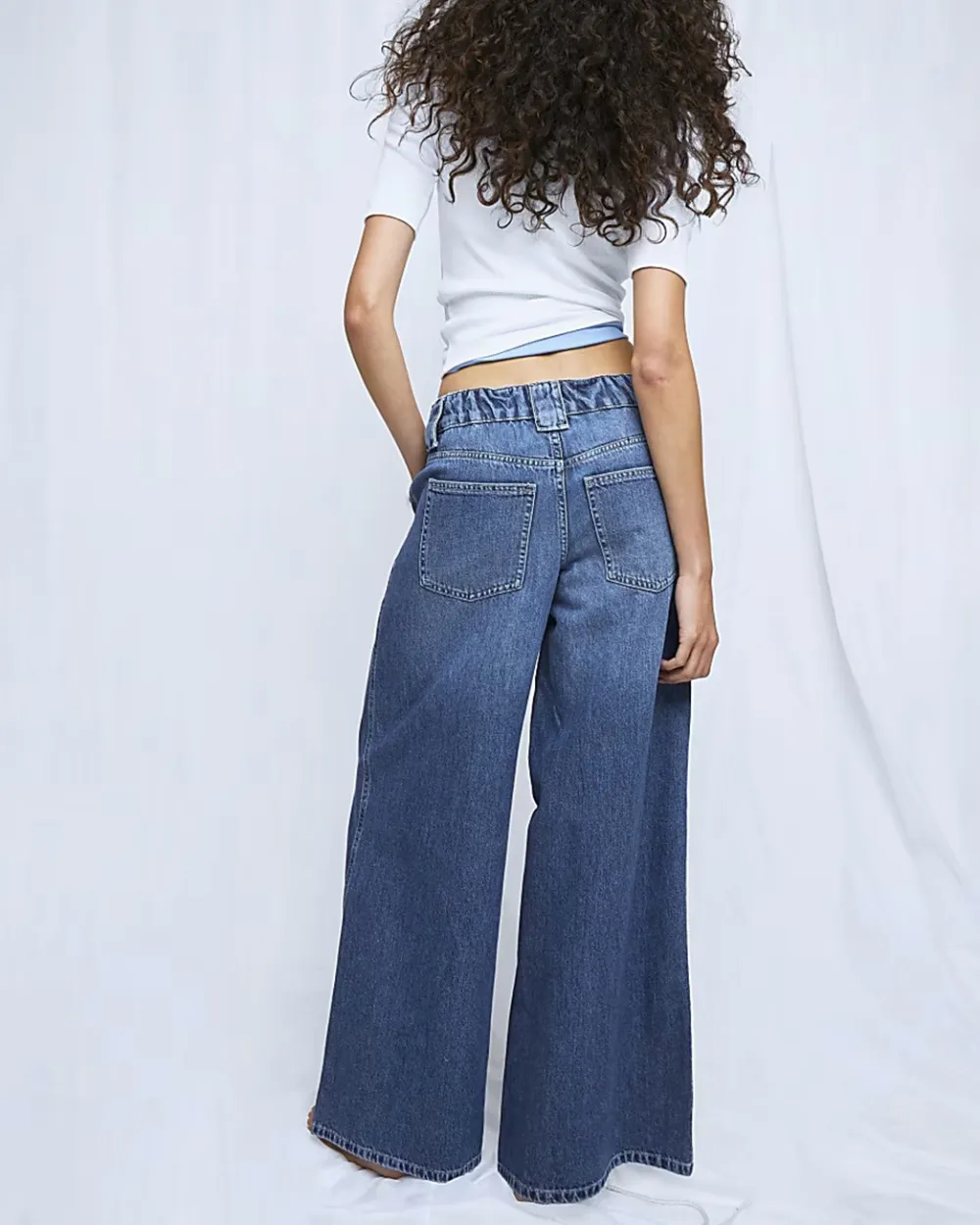 Women's Cotton Low Rise Wide Leg Pants
