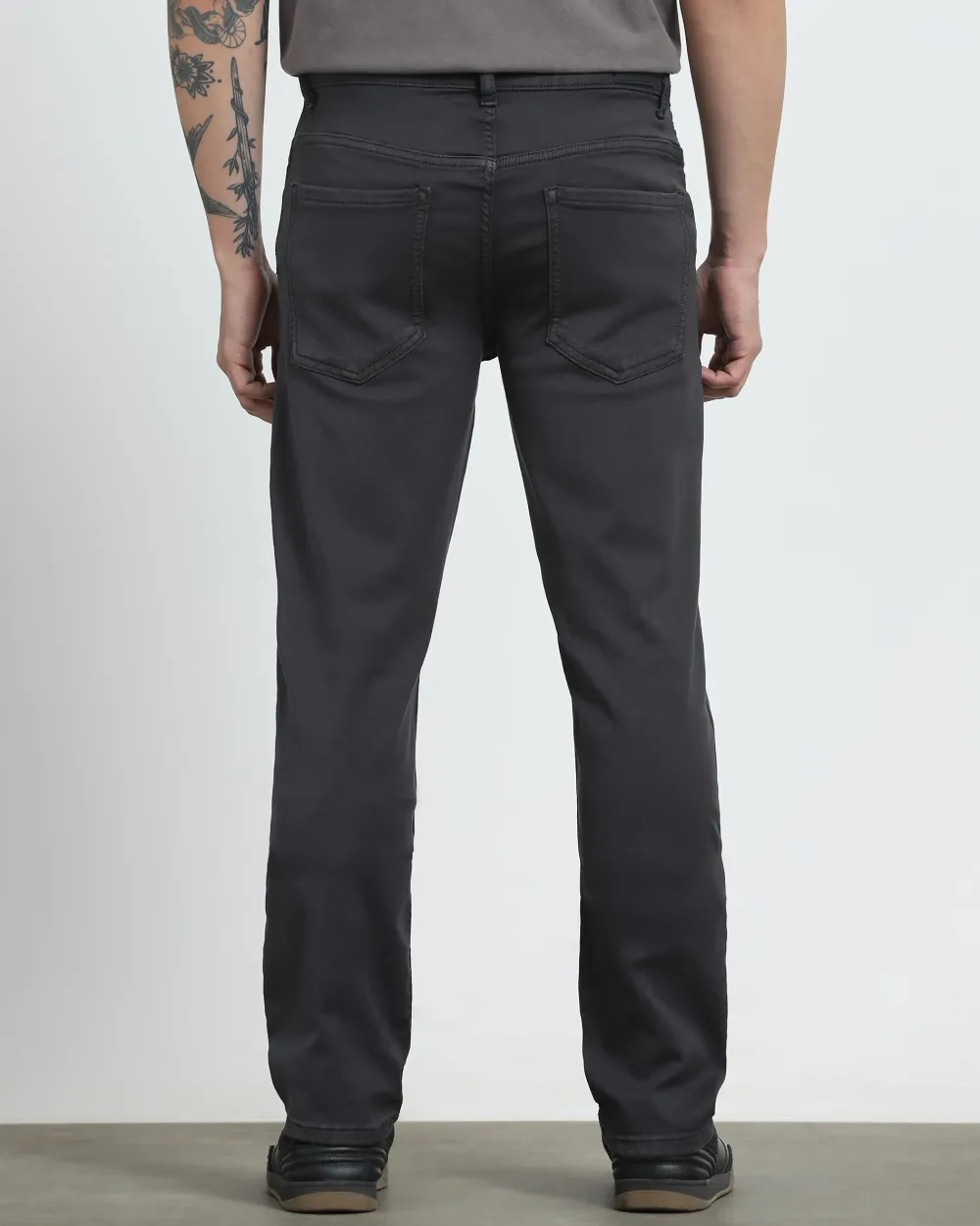 Classic Comfortable Straight Grey Jeans