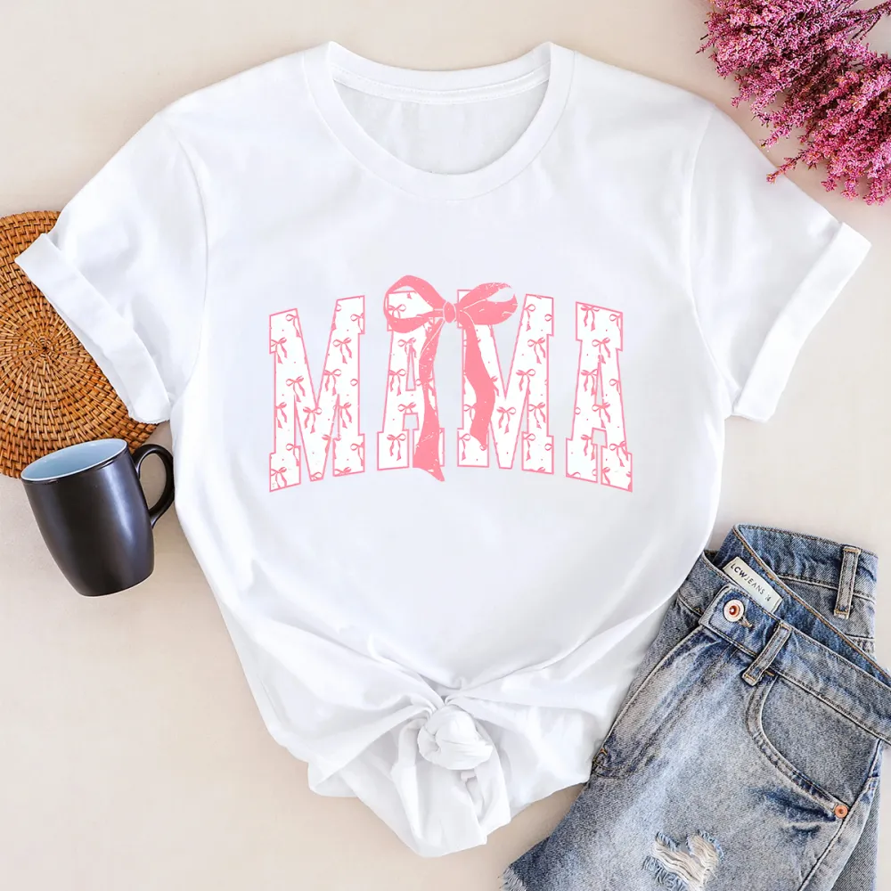 Mama Printed Round Neck Short Sleeve T-Shirt