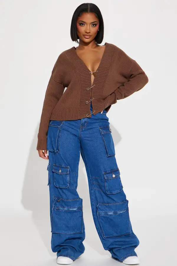 Only If You Dare Cardigan - Brown