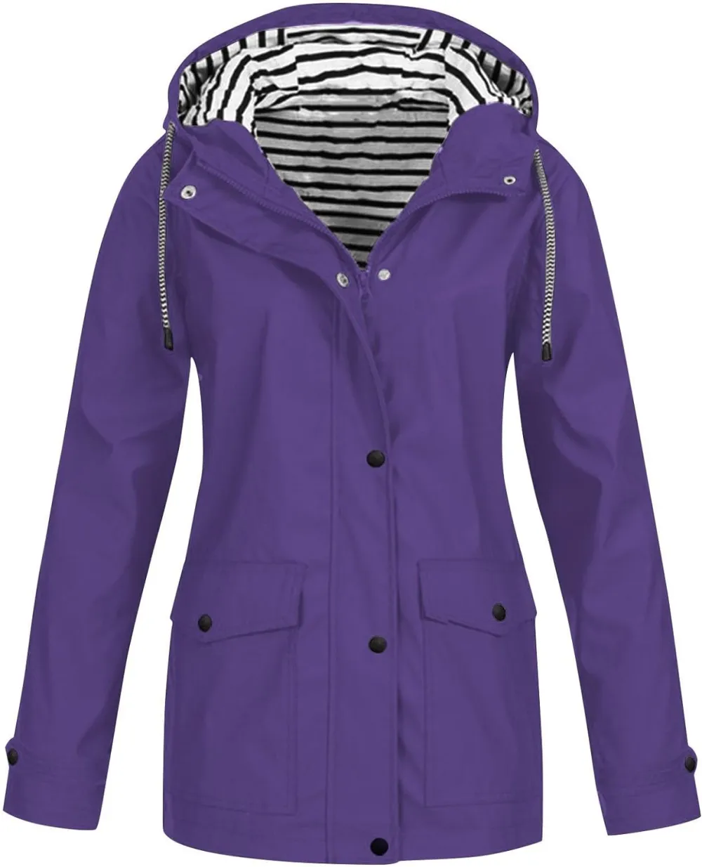 Rain Jackets For Women Waterproof With Hood Lightweight Casual Anorak Travel Hiking Coats with Pockets 720