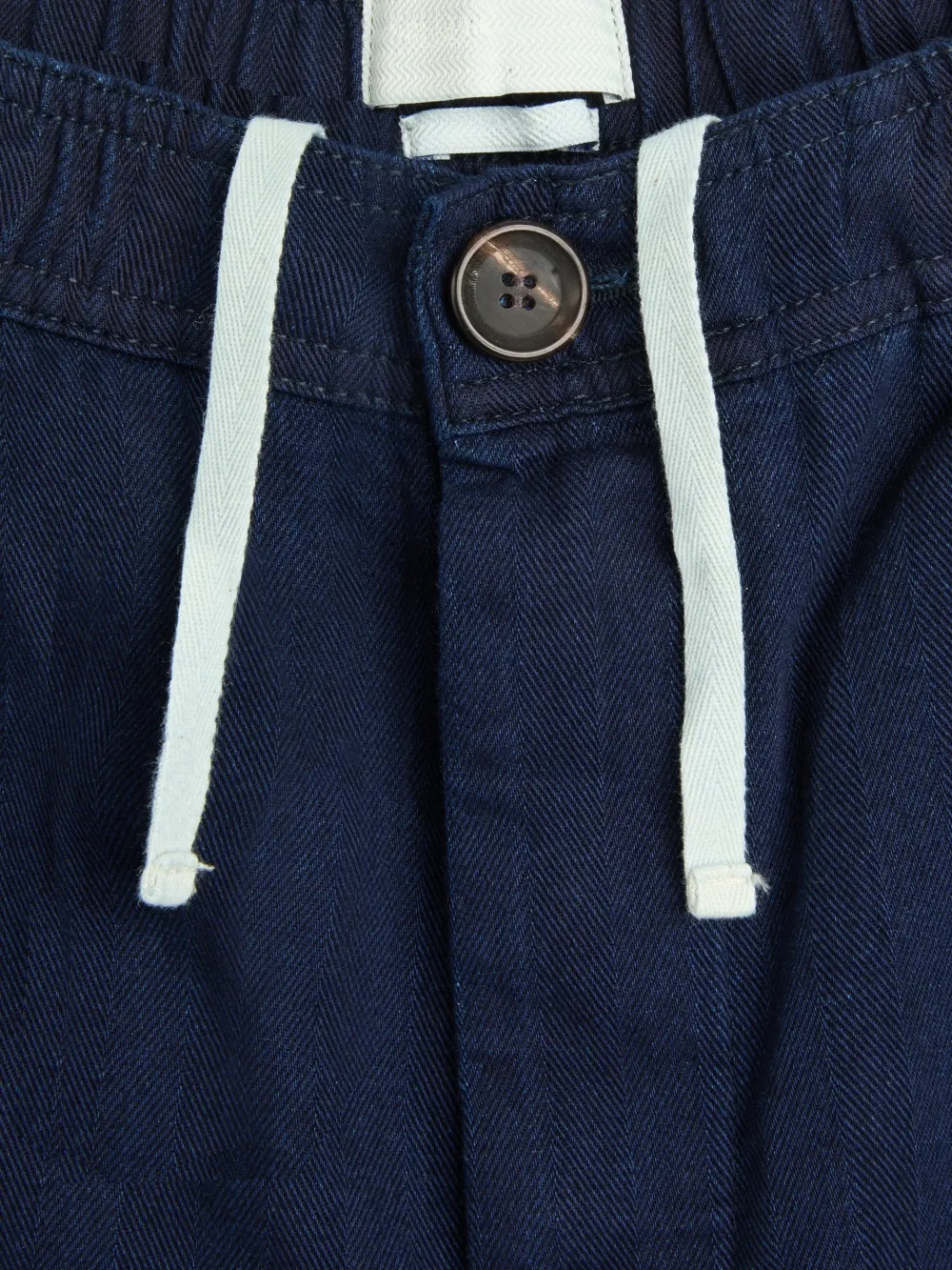 Indigo Blue Straight-Leg Cotton Shorts