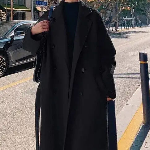 Belt-style Long coat for women Suitable for the Autumn/Winter