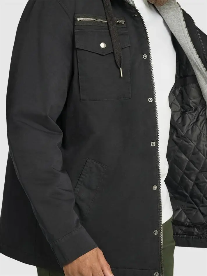 DRAWSTRING HOODED JACKET