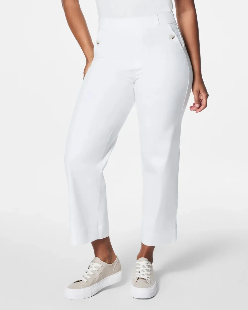 Bright White Cropped Pant