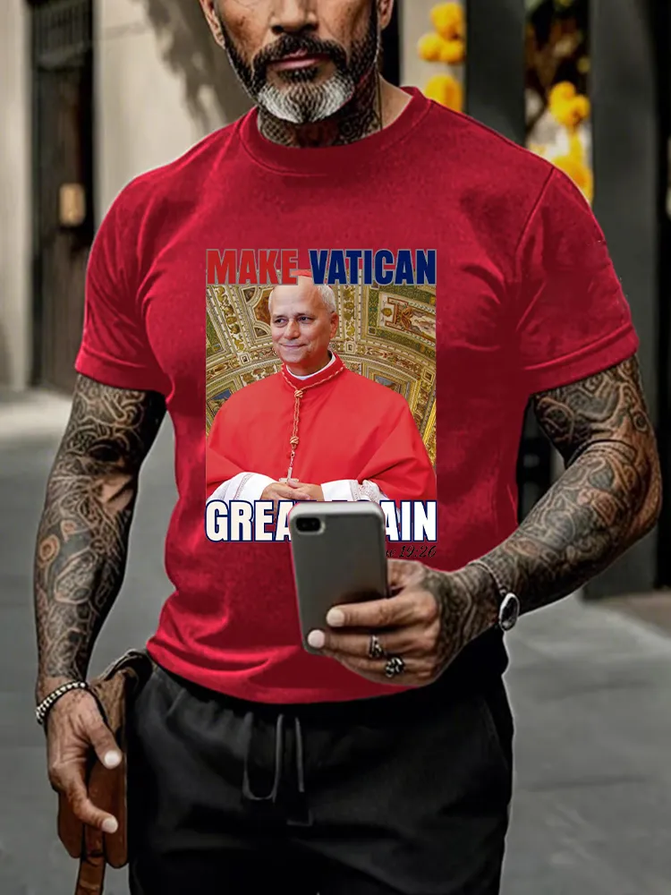 Men'S Make Vatican Great Again Pope Leo Xiv 8th May 2025 Printed T-Shirt