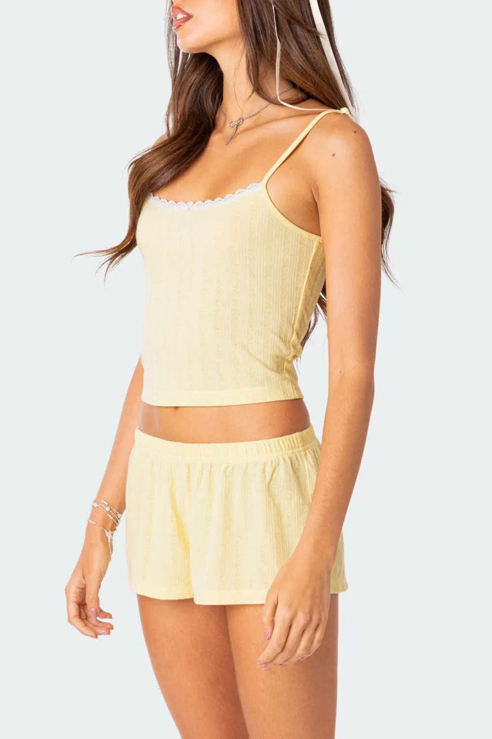 Pointelle Lace Tank Top