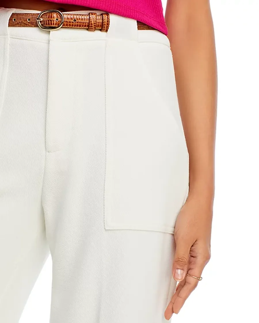 Belt Loops Wide Leg Pants