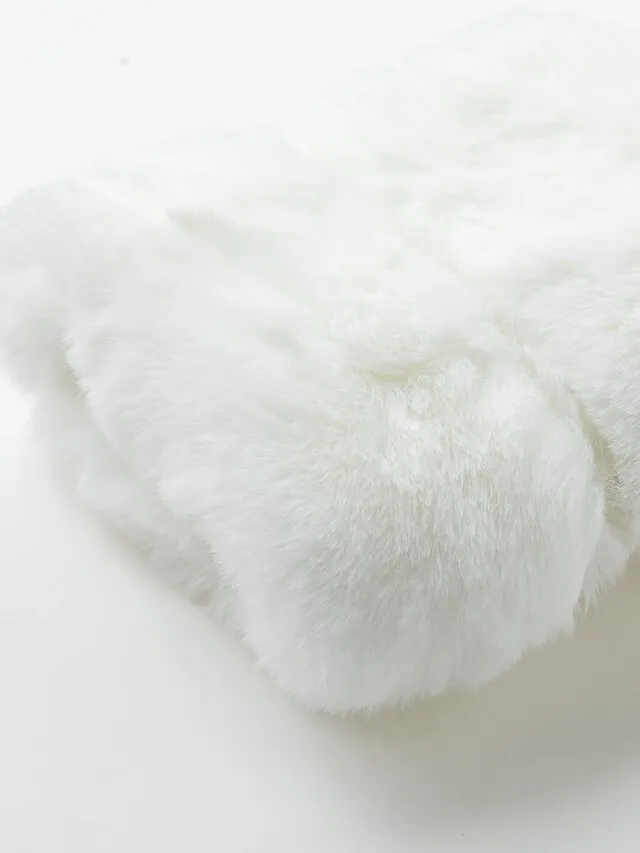 Women's Faux Fur Coat Active Elegant Comfortable Street Style Faux Fur Trim Outdoor Daily Wear Vacation Going out Faux Fur Short Coat Winter Fall Purple Pink Fuchsia Open Front Collarless Regular Fit