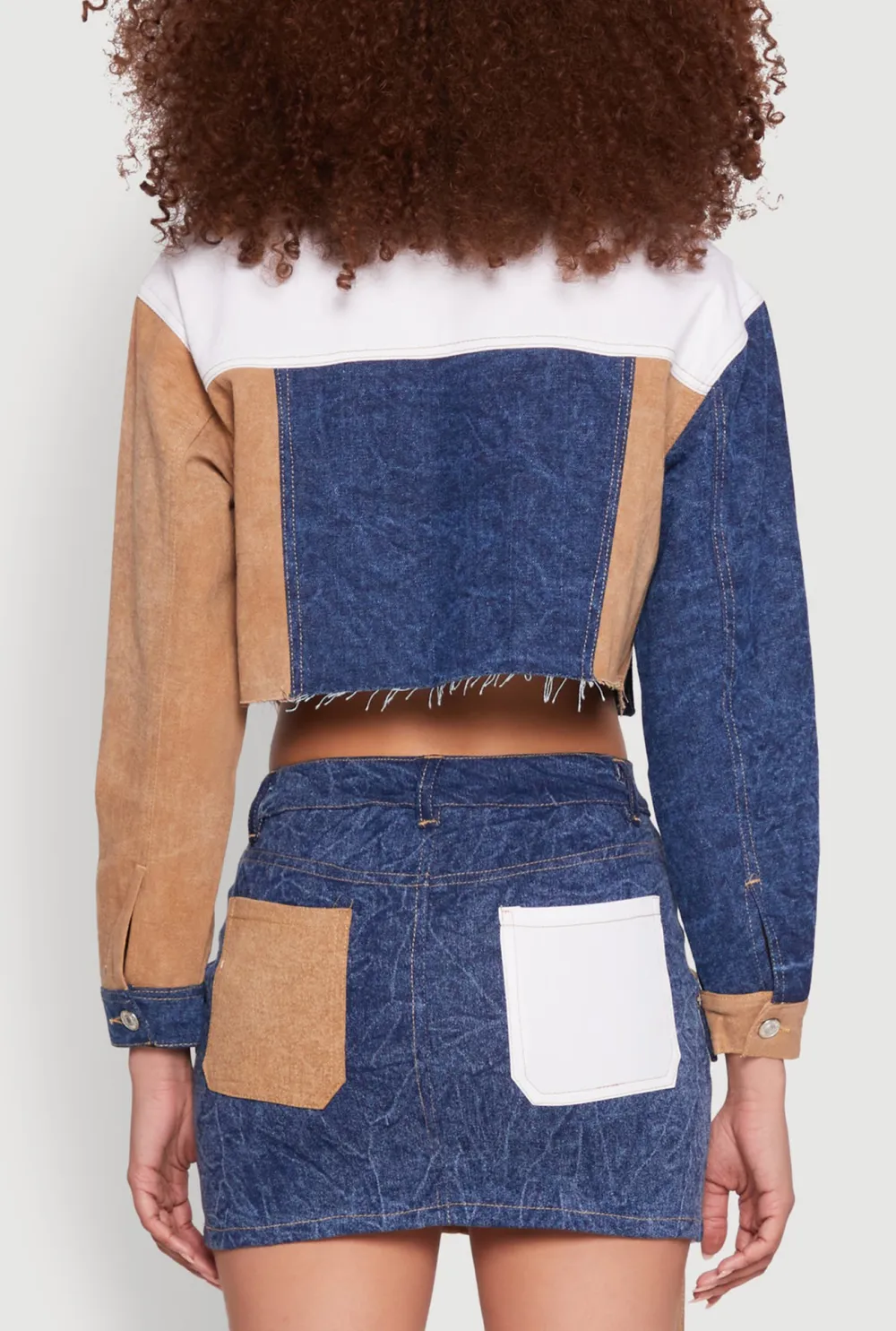 Cotton Color Blocked Jacket