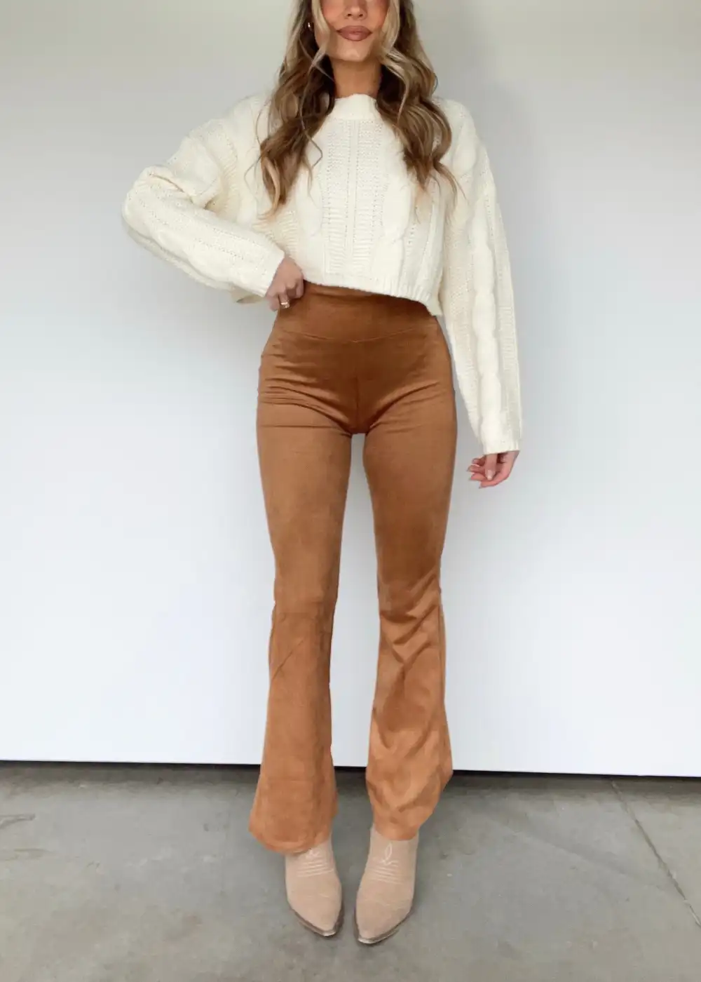Suede Flare Leggings