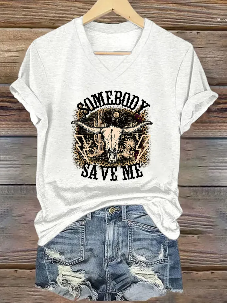 Women's Somebody Save Me Short-Sleeved T-Shirt