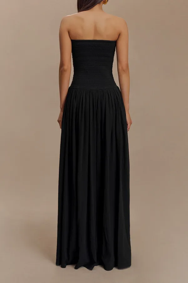 Cotton Shirring Maxi Dress