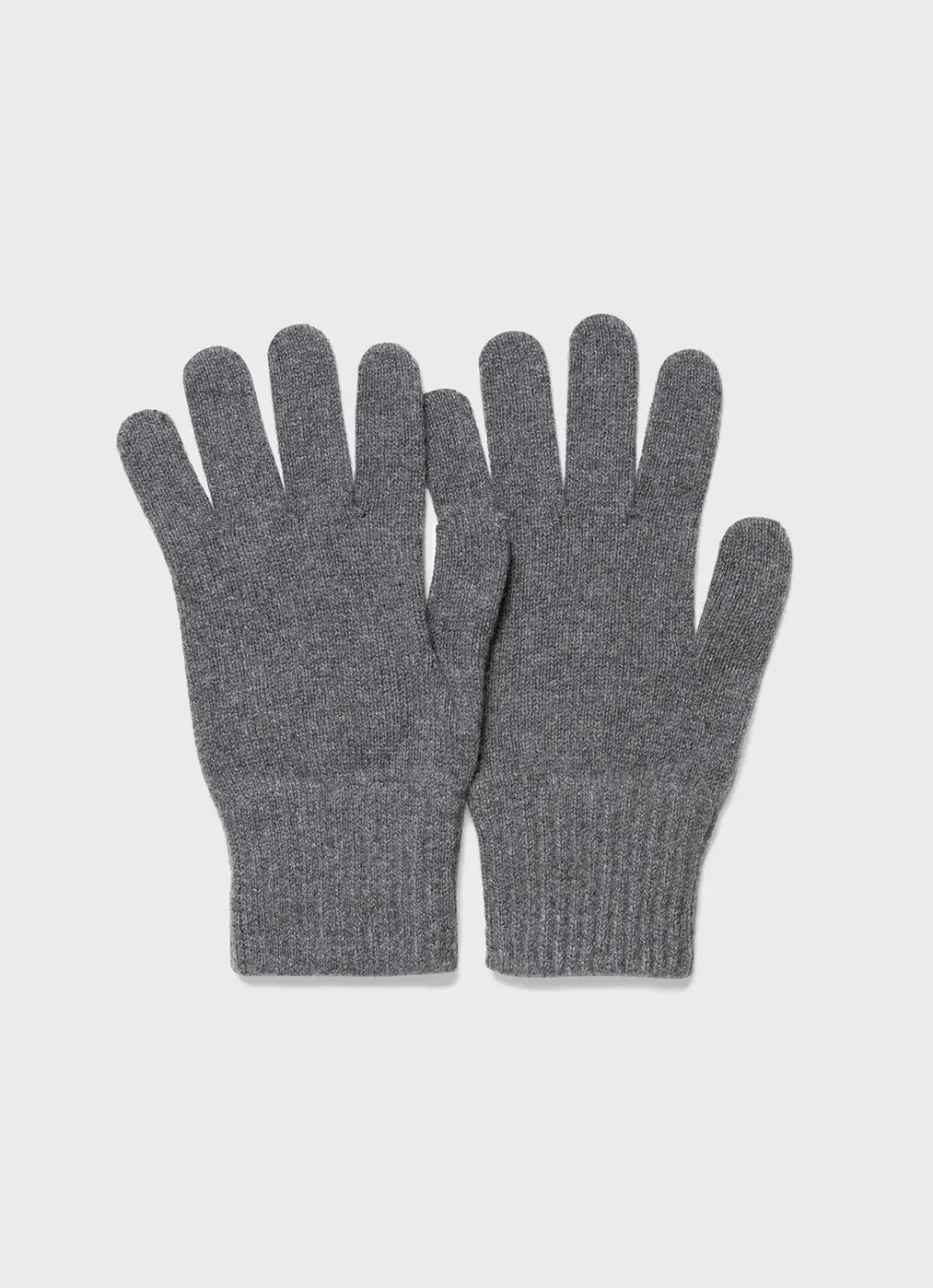 Cashmere Knitted Glove-Grey